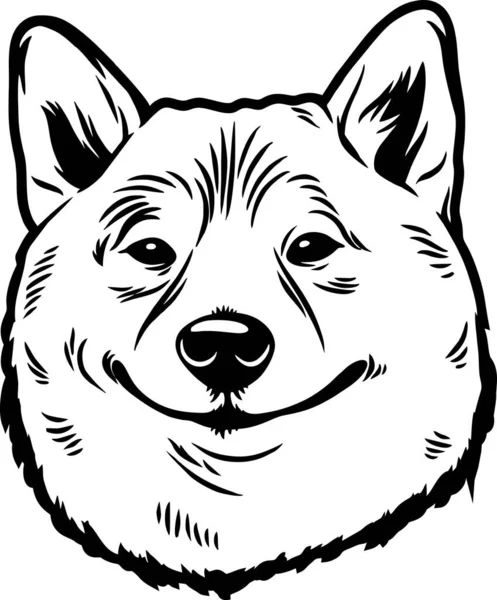 Akita Inu - Funny Dog, Vektormappe, Schablone für T-Shirt — Stockvektor