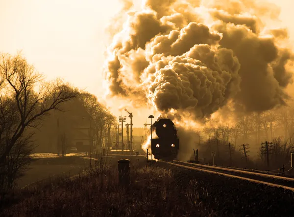 Tren de vapor retro viejo Fotos De Stock Sin Royalties Gratis