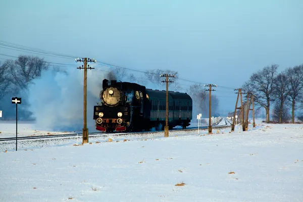 Old retro steam train — Stock Photo, Image