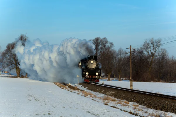 Ancien train à vapeur rétro — Photo