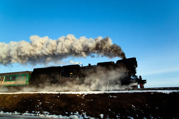 Eski bir buhar treni. — Stok fotoğraf