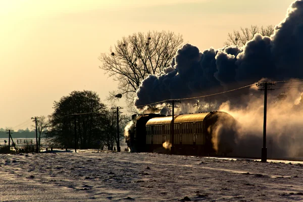 Vecchio treno a vapore retrò — Foto Stock