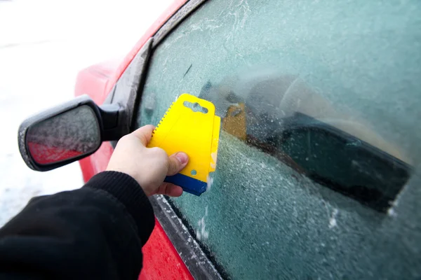 Frozen auto deicing — Foto Stock