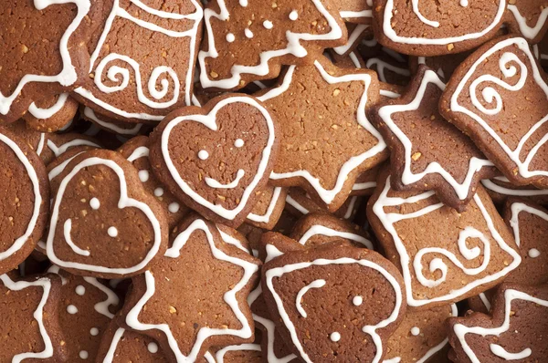 Different Shapes of Gingerbread Cookies — Stock Photo, Image