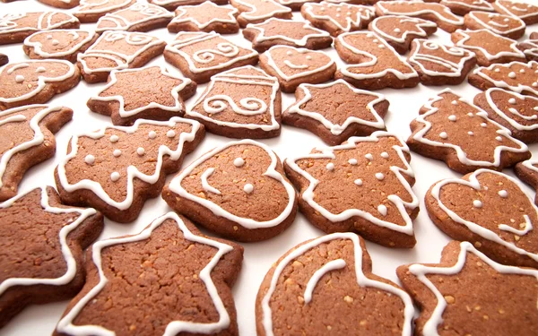 Different Shapes of Gingerbread Cookies — Stock Photo, Image