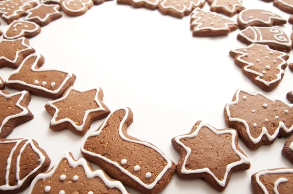 Different Shapes of Gingerbread Cookies — Stock Photo, Image