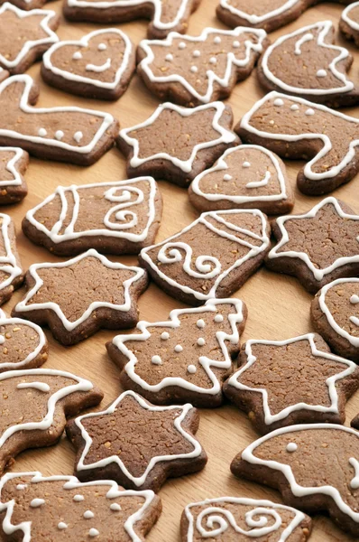 Different Shapes of Gingerbread Cookies — Stock Photo, Image