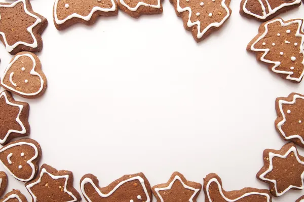 Different Shapes of Gingerbread Cookies — Stock Photo, Image