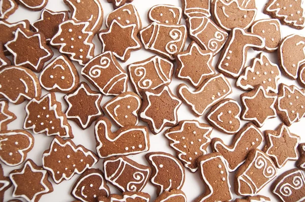 Different Shapes of Gingerbread Cookies — Stock Photo, Image