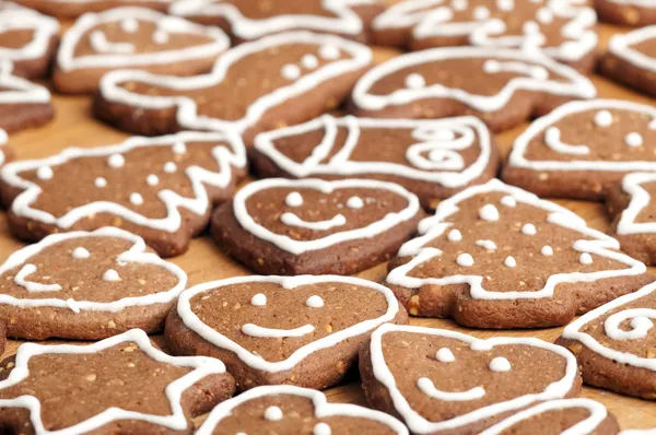 Different Shapes of Gingerbread Cookies — Stock Photo, Image