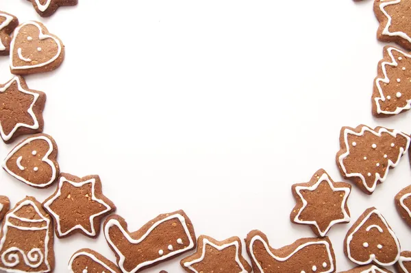 Different Shapes of Gingerbread Cookies — Stock Photo, Image