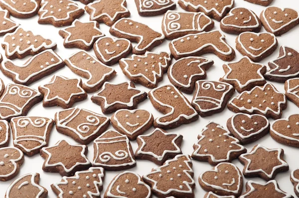 ジンジャーブレッドのクッキーの様々 な形 — ストック写真