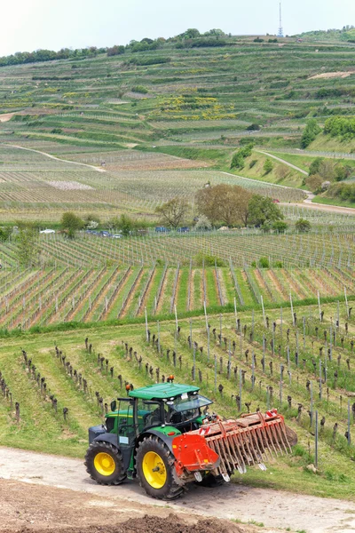 Traktor na vinici — Stock fotografie