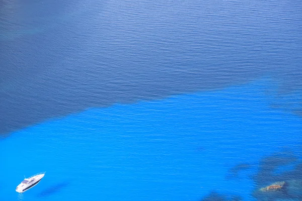 Lonely Yacht View From Above — Stock Photo, Image