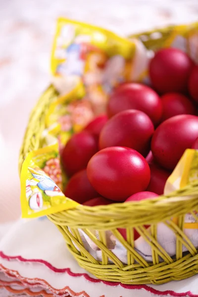 Red Easter Eggs — Stock Photo, Image