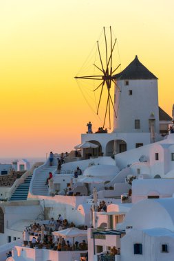 santorini, Yunanistan, oia muhteşem gün batımı