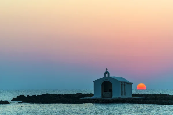 Silhouette de l'église en Grèce — Photo