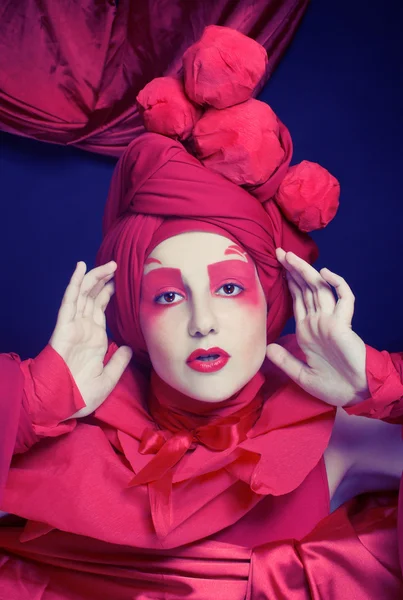 Woman in red. — Stock Photo, Image