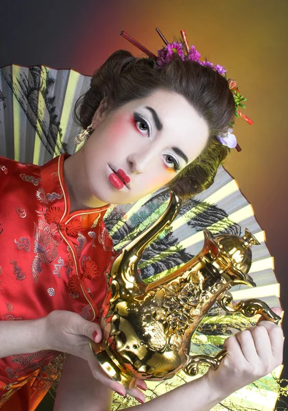 Fata în stil japonez — Fotografie, imagine de stoc