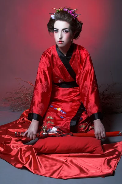 Menina no estilo japanise — Fotografia de Stock