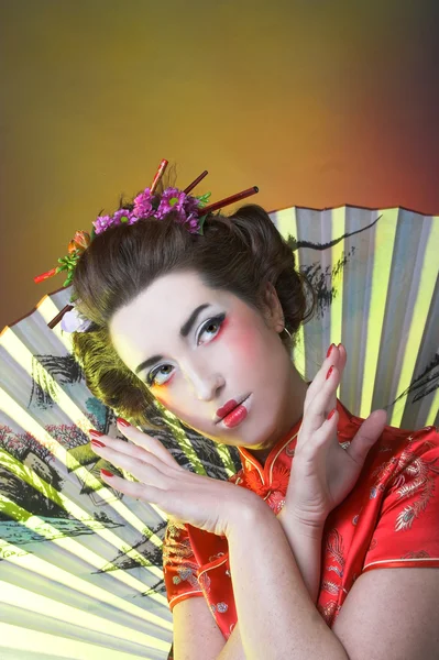 Mädchen im japanischen Stil — Stockfoto