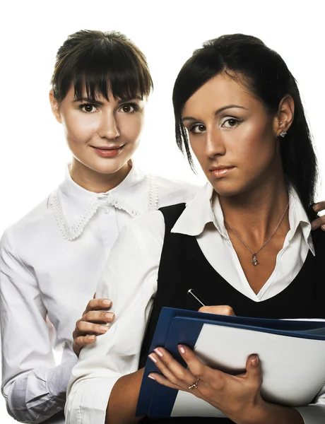 Zwei junge hübsche Frauen — Stockfoto