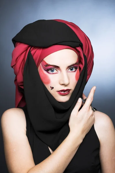 Young woman with creative make-up — Stock Photo, Image