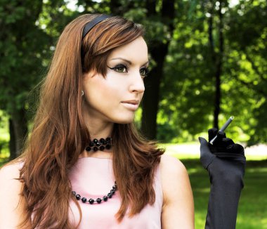 Vintage genç kadın