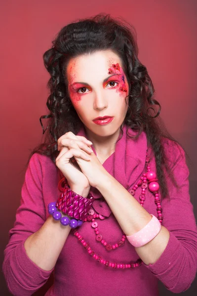 Menina em rosa . — Fotografia de Stock