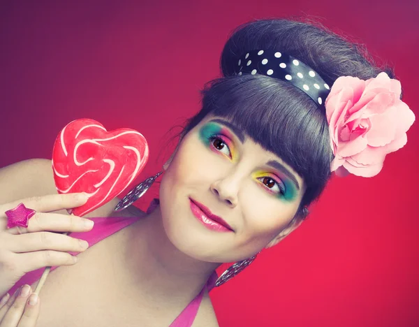 Jovem encantadora mulher gorda — Fotografia de Stock