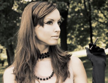 Vintage genç kadın