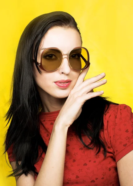 Young woman in  retro style — Stock Photo, Image