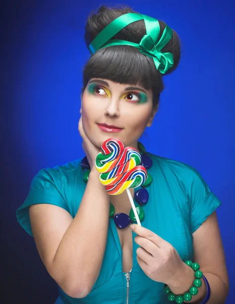 Jovem encantadora mulher gorda — Fotografia de Stock