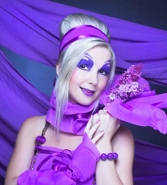 紫色の少女 — ストック写真
