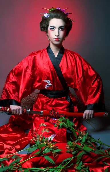 Girl in japanise style — Stock Photo, Image