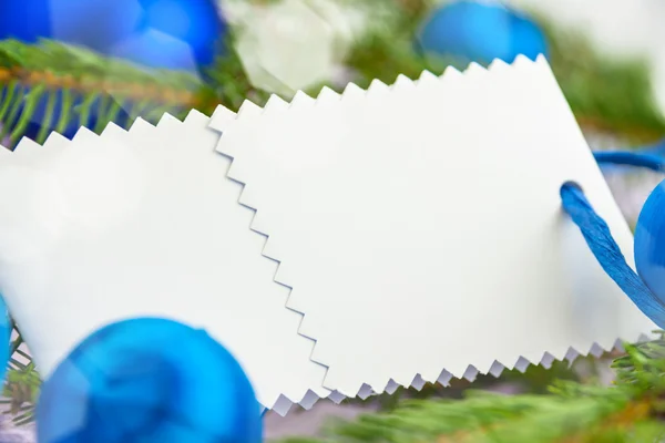 Carte de Noël avec brindilles en épicéa — Photo
