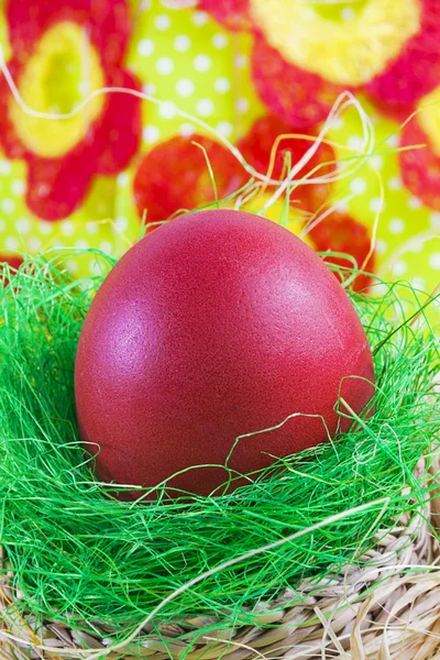 Art Easter greeting card with Easter egg — Stock Photo, Image