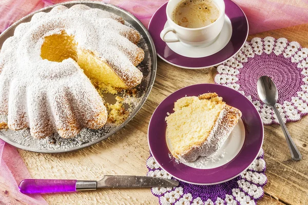 Pieczenia ciasto pieczone żywności douhh słodycze desery kawa — Zdjęcie stockowe