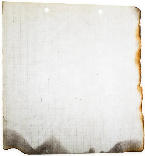 Tarjeta de papel viejo carbonizado grunge — Foto de Stock