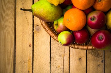 meyve vintage ahşap sonbahar gıda doğa arka plan.