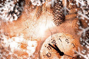 Yeni yıl Noel ağacı Ladin Çam ahşap