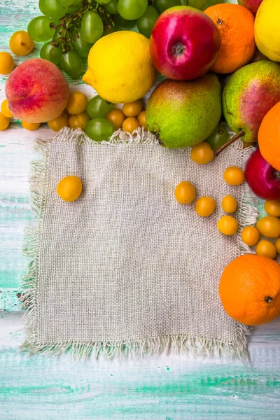 Fond fruit marché en bois automne nourriture nature automne — Photo