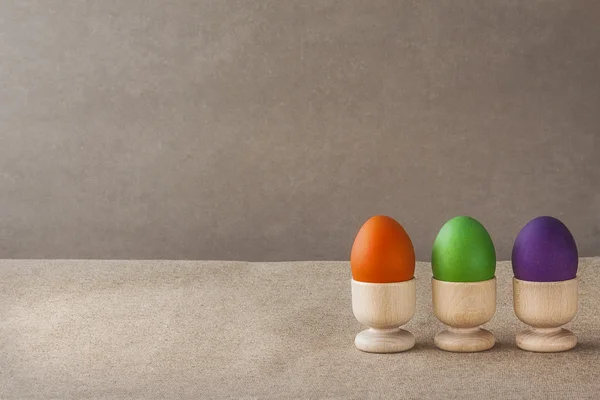 Fond coloré oeufs de Pâques — Photo