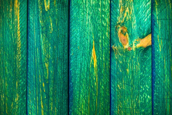 Tavole di legno da parete dipinte di verde — Foto Stock