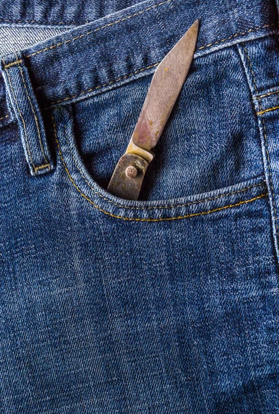Alte Messer Front Pocket Jeans — Stockfoto