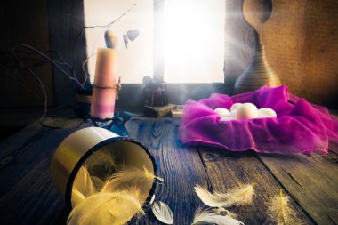 Vintage dekorasyon yumurta mum