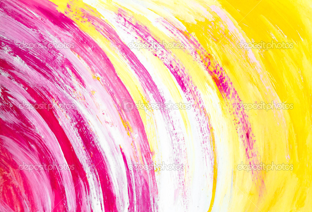 Yellow watercolor background colored circles