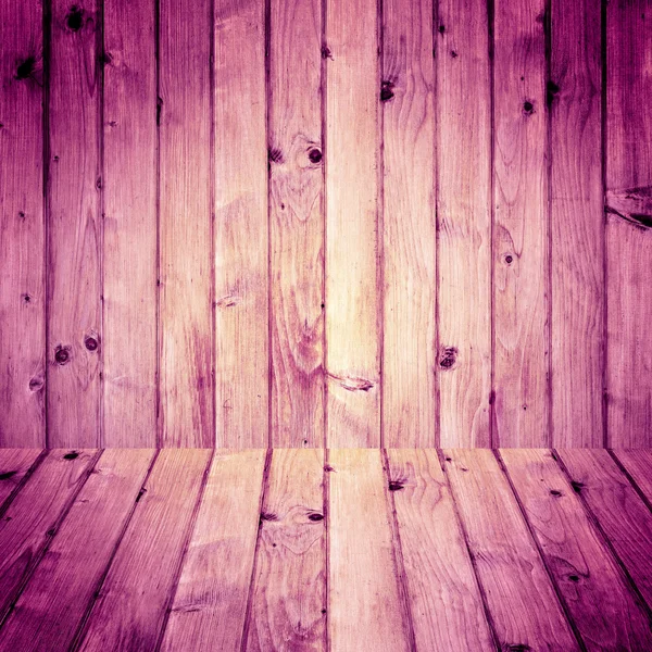 Wnętrze pokoju ściany drewniane podłogi — Zdjęcie stockowe