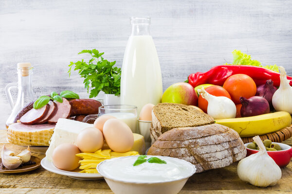 composition food products table