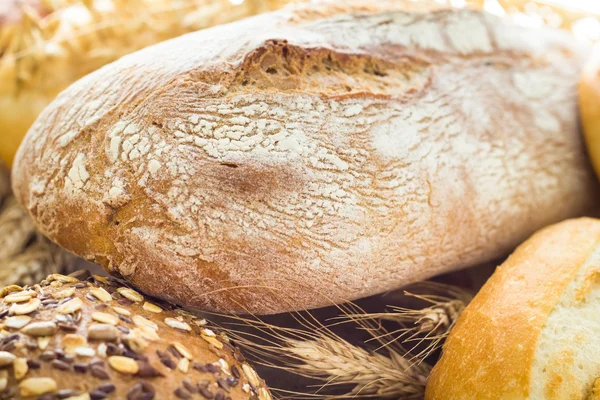 Fresh loaf bread rolls — Stock Photo, Image